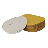 120 Grit, 6" Dia Hook & Loop Sandpaper, 50 Pk
